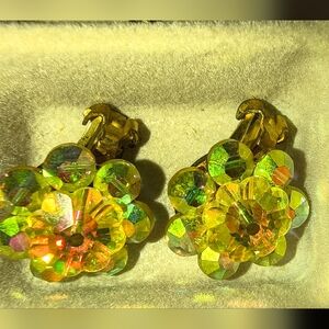 Dazzling Floral Clip-On Earrings